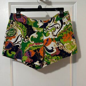 Trina Turk Print Cotton Shorts - Size 6
